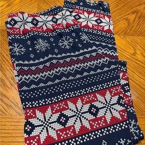 Women’s No Boundaries holiday leggings XL Snowflakes